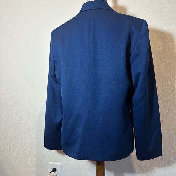 Vintage Pendleton Pants Suit Womens Sz 16 Virgin Wool Teal Blue Career Pleated - Picture 5 of 11